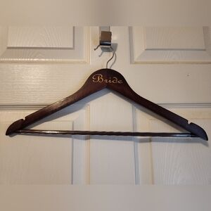 "BRIDE" HAND CRAFTED WOOD HANGER